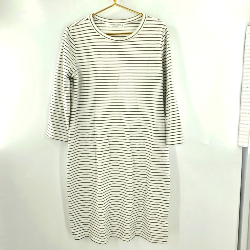 Sonnet James A Play Dress black and white striped 2XL